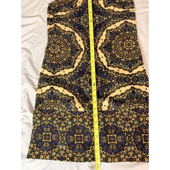 Vince Camuto Women’s Sz 6 Sleeveless Sheath Dress Gold Navy Baroque Print NWOT - Picture 10 of 10